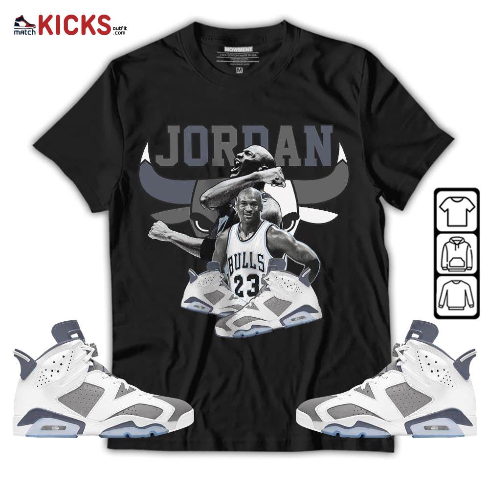 Bull Jordan Sneaker Shirt Match Retro Cool Grey 6s, Jordan 6 Cool Grey MKO T-Shirt