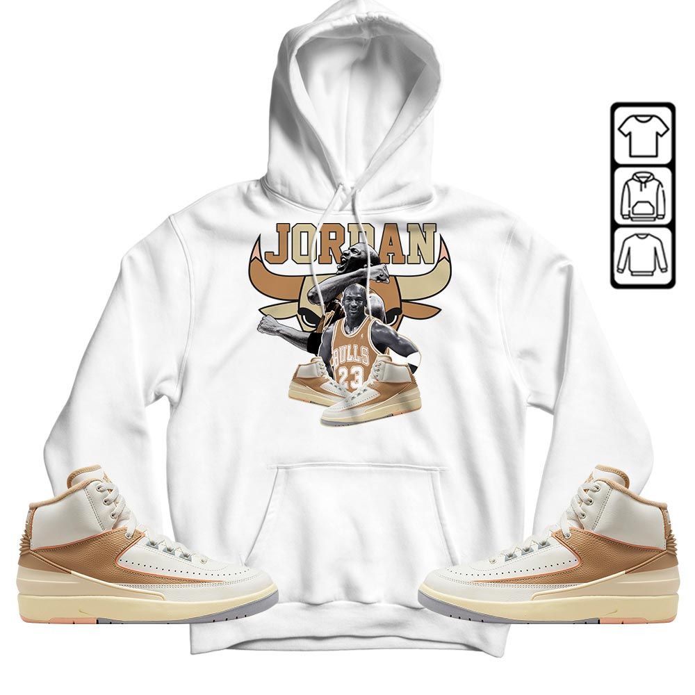 Bull Jordan Sneaker Shirt Match Retro Craft 2s, Jordan 2 Craft MKO T-Shirt