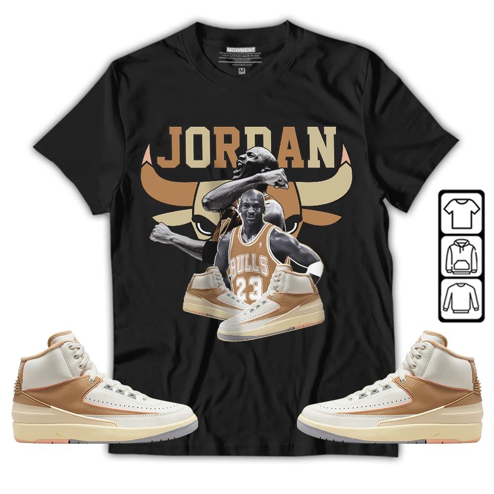 Bull Jordan Sneaker Shirt Match Retro Craft 2s, Jordan 2 Craft MKO T-Shirt