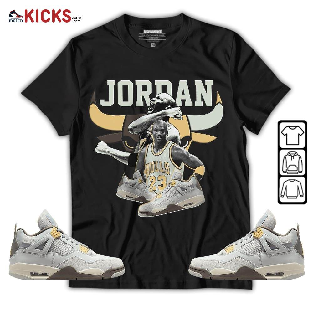 Bull Jordan Sneaker Shirt Match Retro Craft 4s, Jordan 4 Craft Photon Dust MKO T-Shirt