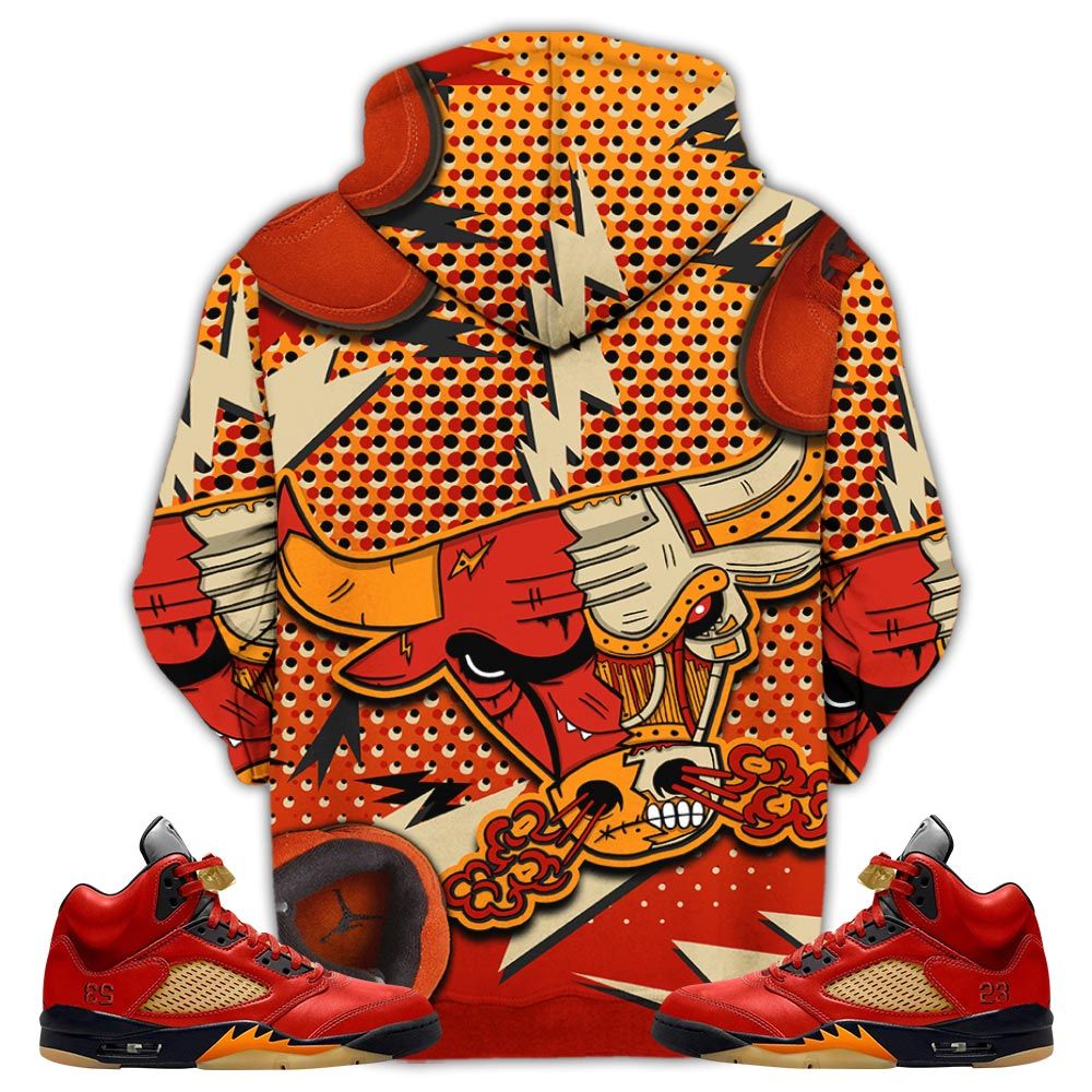Bull Jordan Sneaker Shirt Match Retro Mars For Her 5S, Jordan 5 Mars For Her Hoodie Sweatshirt Tee All Over Print MKO Shirt