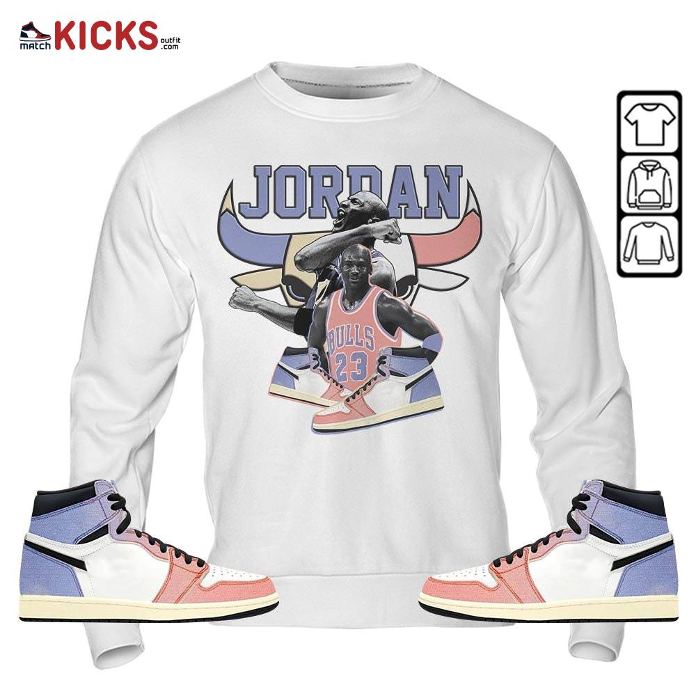 Bull Jordan Sneaker Shirt Match Retro Skyline 1s, Jordan 1 High OG Skyline MKO Sweatshirt Bull Jordan Sneaker Shirt Match Retro Skyline 1s, Jordan 1 High OG Skyline MKO Sweatshirt