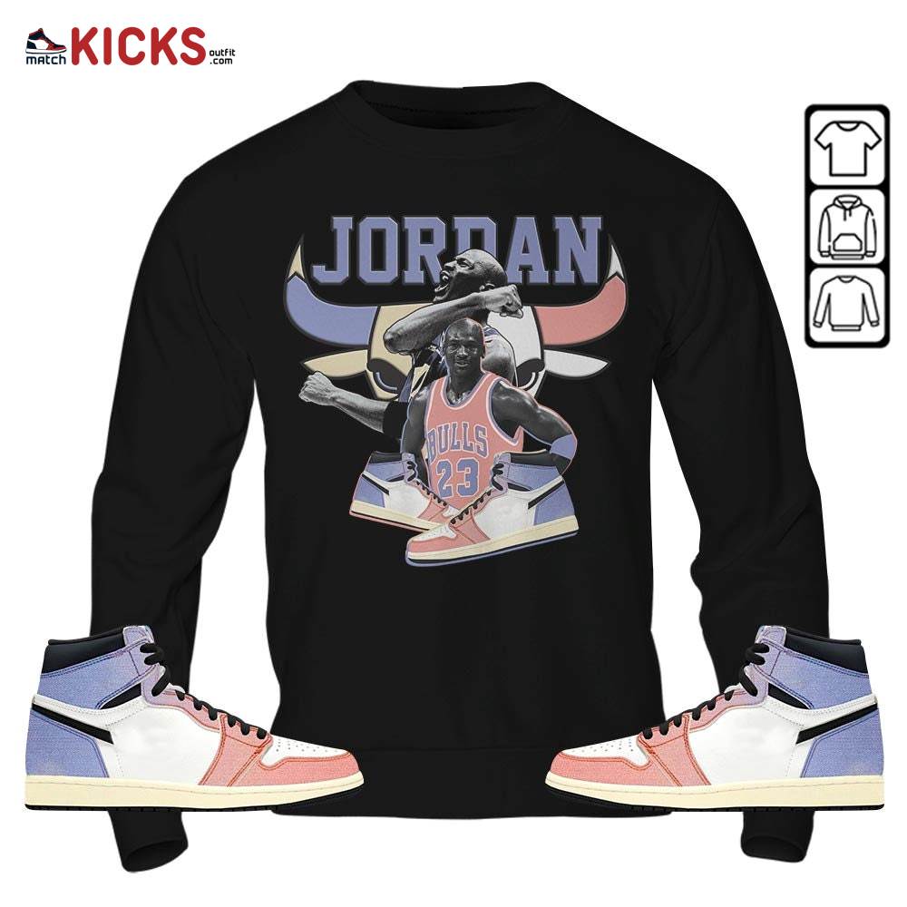 Bull Jordan Sneaker Shirt Match Retro Skyline 1s, Jordan 1 High OG Skyline MKO Sweatshirt Bull Jordan Sneaker Shirt Match Retro Skyline 1s, Jordan 1 High OG Skyline MKO Sweatshirt