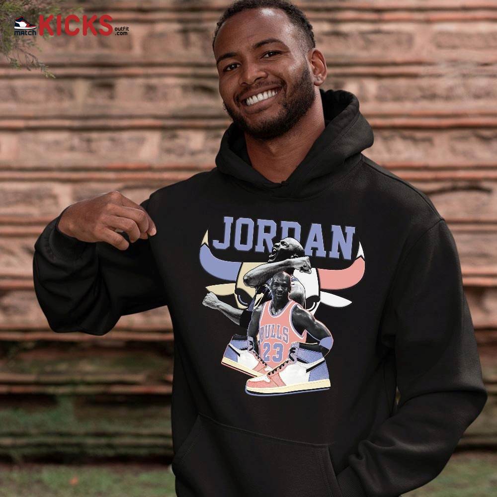Bull Jordan Sneaker Shirt Match Retro Skyline 1s, Jordan 1 High OG Skyline MKO Sweatshirt Bull Jordan Sneaker Shirt Match Retro Skyline 1s, Jordan 1 High OG Skyline MKO Sweatshirt