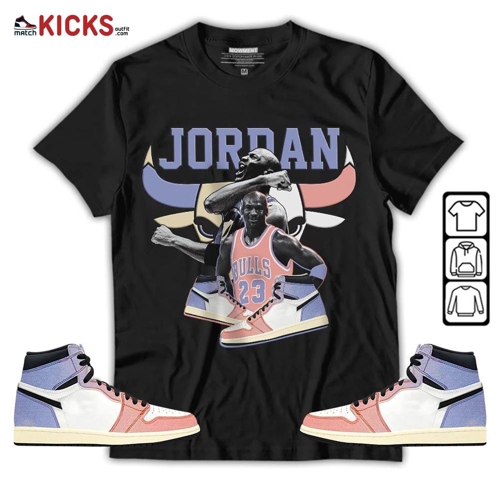 Bull Jordan Sneaker Shirt Match Retro Skyline 1s, Jordan 1 High OG Skyline MKO T-Shirt