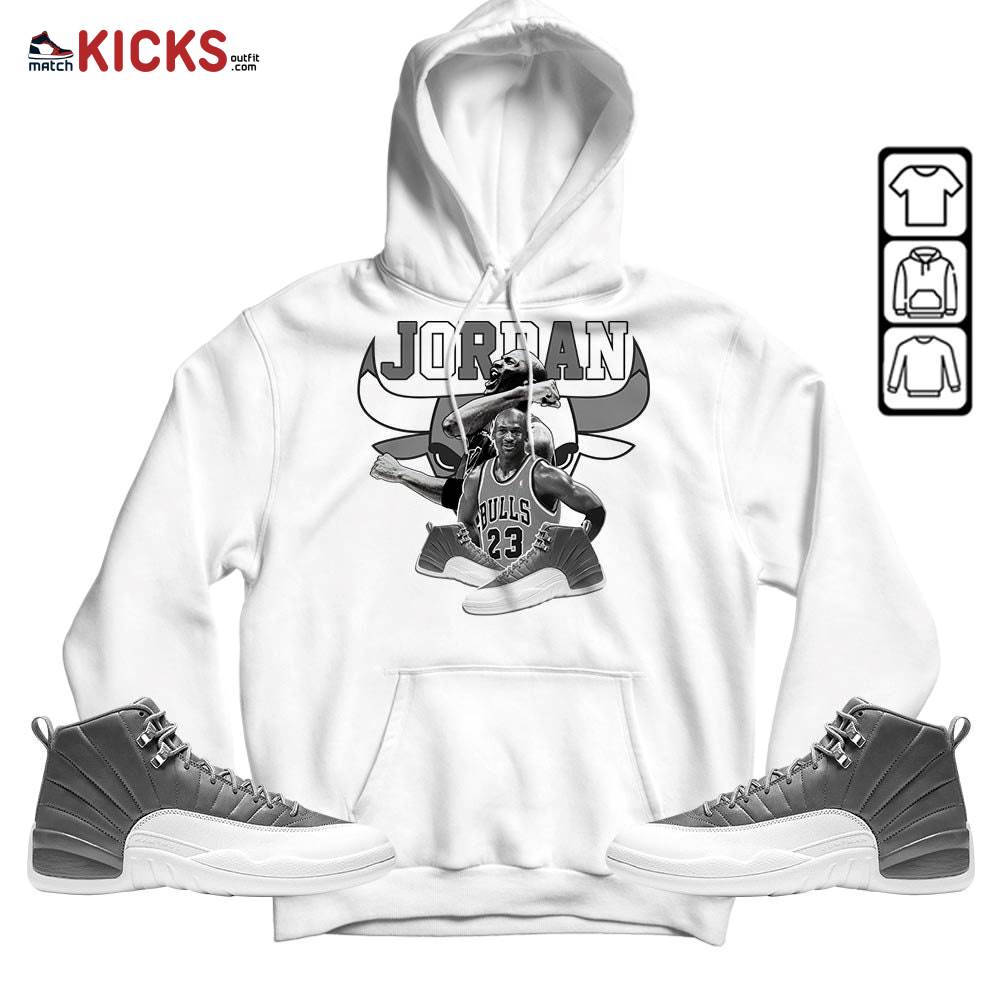 Bull Jordan Sneaker Shirt Match Retro Stealth 12s, Jordan 12 Retro Stealth MKO Hoodie Bull Jordan Sneaker Shirt Match Retro Stealth 12s, Jordan 12 Retro Stealth MKO Hoodie