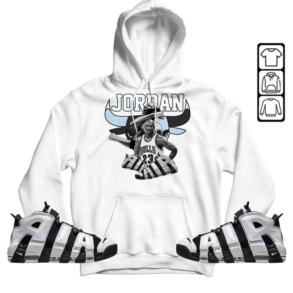 Bull Jordan Sneaker Shirt Match Uptempo Cobalt Bliss, Air More Uptempo Cobalt Bliss MKO T-Shirt