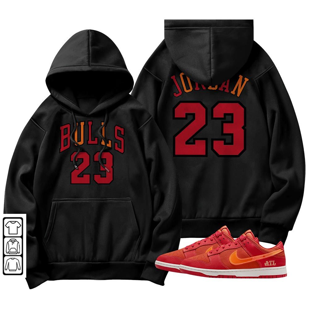Bulls Number 23 Sneaker Shirt Match Dunk Low ALT, Dunk Low Atlanta MKO T-Shirt