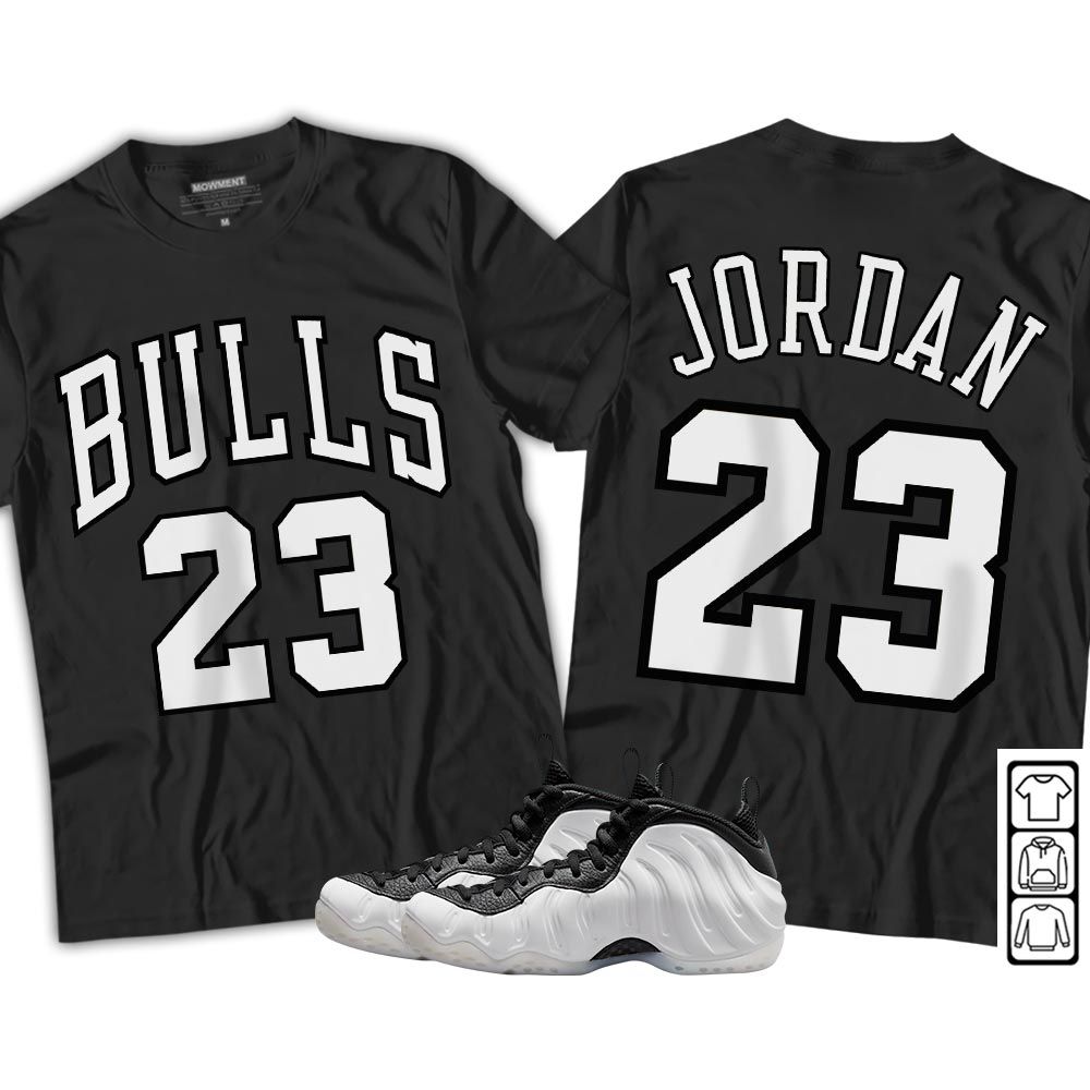 Bulls Number 23 Sneaker Shirt Match Foamposite White Black, Air Foamposite One Penny PE MKO Hoodie