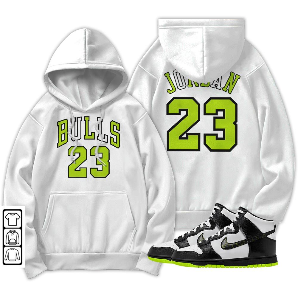 Bulls Number 23 Sneaker Shirt Match High Electric 2023, Dunk High Electric MKO Hoodie Bulls Number 23 Sneaker Shirt Match High Electric 2023, Dunk High Electric MKO Hoodie
