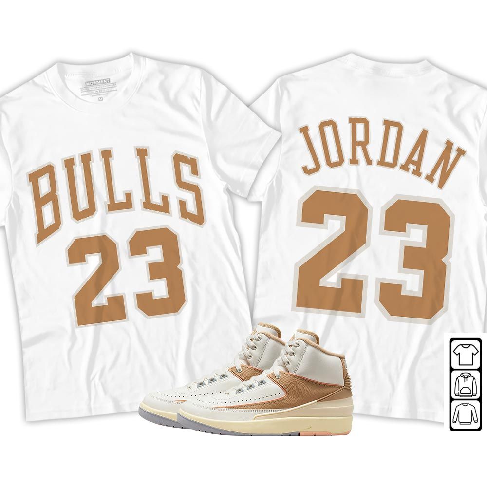 Bulls Number 23 Sneaker Shirt Match Retro Craft 2s, Jordan 2 Craft MKO T-Shirt Bulls Number 23 Sneaker Shirt Match Retro Craft 2s, Jordan 2 Craft MKO T-Shirt
