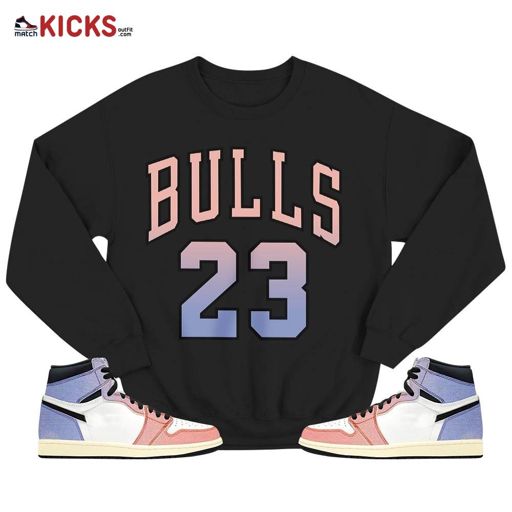 Bulls Number 23 Sneaker Shirt Match Retro Skyline 1s, Jordan 1 High OG Skyline MKO Hoodie Bulls Number 23 Sneaker Shirt Match Retro Skyline 1s, Jordan 1 High OG Skyline MKO Hoodie