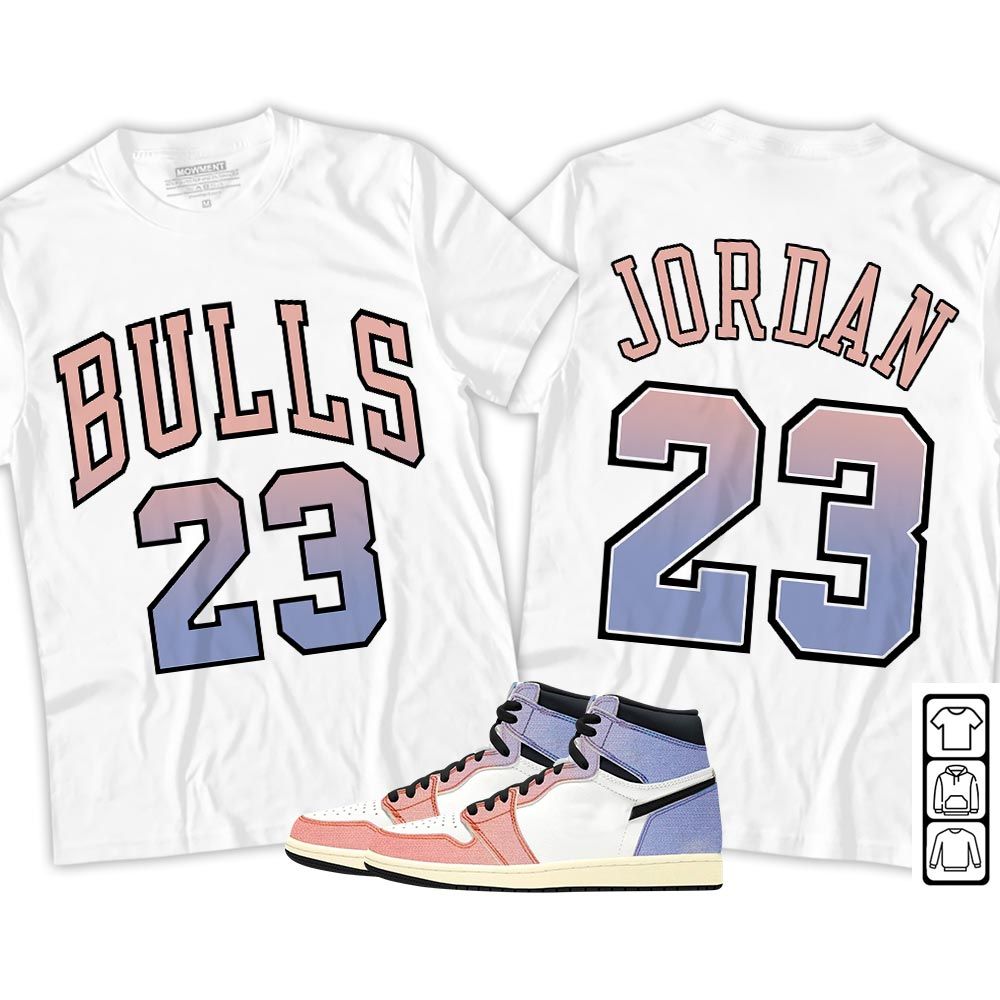 Bulls Number 23 Sneaker Shirt Match Retro Skyline 1s, Jordan 1 High OG Skyline MKO Sweatshirt