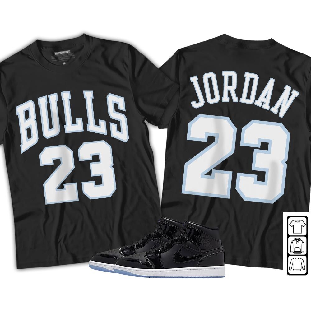 Bulls Number 23 Sneaker Shirt Match Space Jam 1s, Jordan 1 Mid Space Jam MKO T-Shirt Bulls Number 23 Sneaker Shirt Match Space Jam 1s, Jordan 1 Mid Space Jam MKO T-Shirt