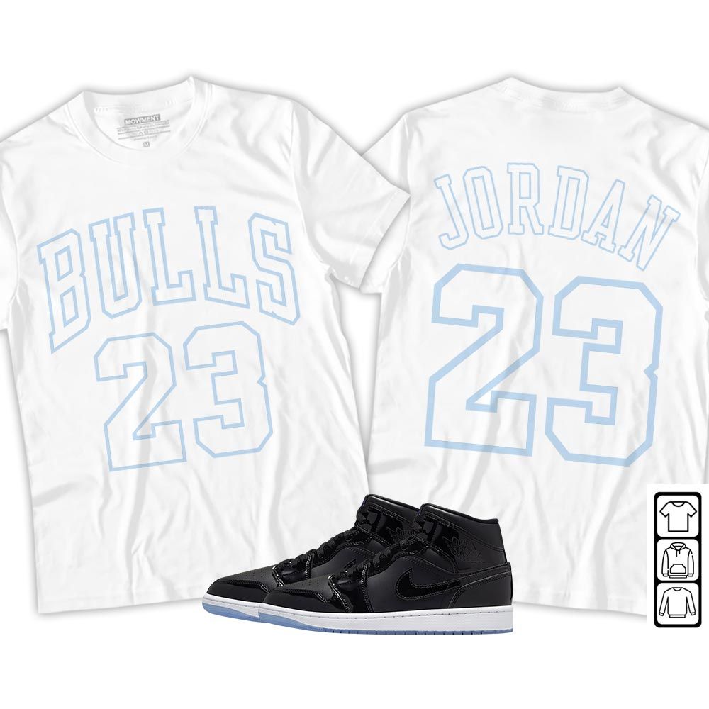 Bulls Number 23 Sneaker Shirt Match Space Jam 1s, Jordan 1 Mid Space Jam MKO T-Shirt
