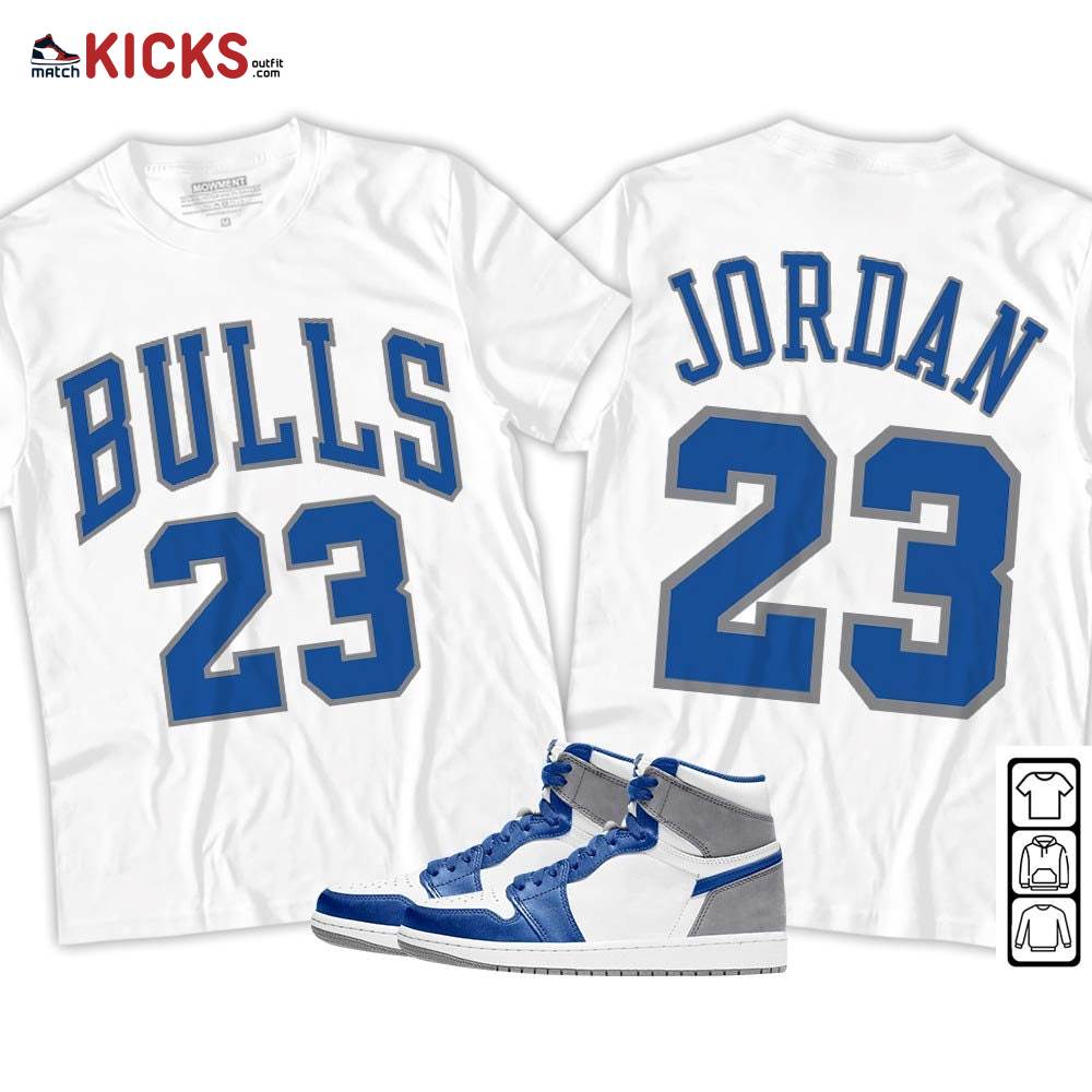 Bulls Number 23 Sneaker Shirt Match True Blue 1s, Jordan 1 High OG True Blue MKO Hoodie Bulls Number 23 Sneaker Shirt Match True Blue 1s, Jordan 1 High OG True Blue MKO Hoodie