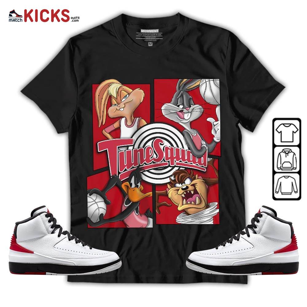 Bunny Tazmanian Basketball Sneaker Shirt Match 2 Chicago Varsity Red, Jordan Retro 2 Chicago MKO T-Shirt