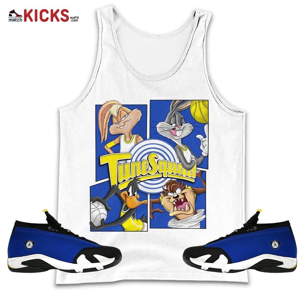 Bunny Tazmanian Basketball Sneaker Shirt Match 2023 Blue Laney 14s, Jordan 14 Laney MKO Tank Top Bunny Tazmanian Basketball Sneaker Shirt Match 2023 Blue Laney 14s, Jordan 14 Laney MKO Tank Top