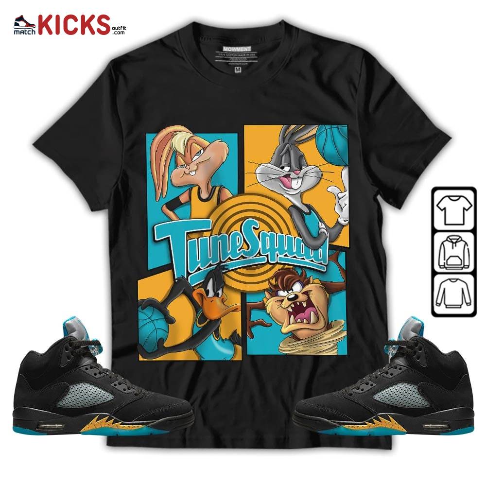 Bunny Tazmanian Basketball Sneaker Shirt Match 2023 Retro Aqua 5s, Jordan 5 Aqua MKO Sweatshirt