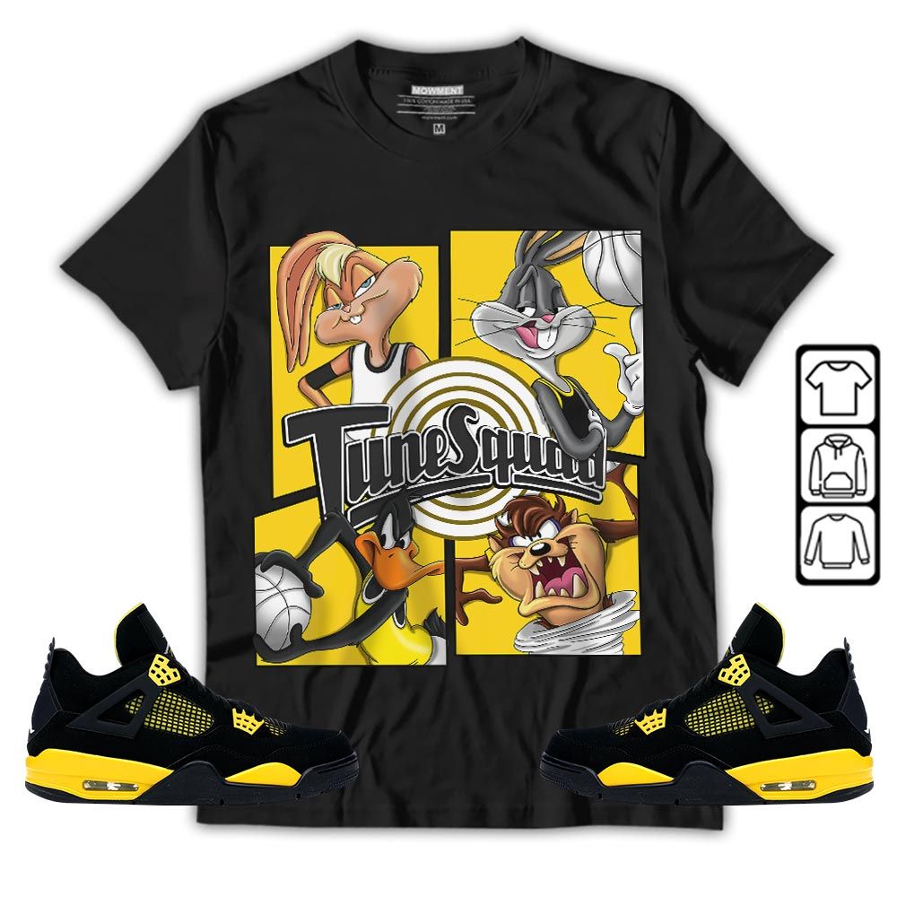 Bunny Tazmanian Basketball Sneaker Shirt Match 2023 Thunder 4s, Jordan Retro 4 Thunder MKO T-Shirt