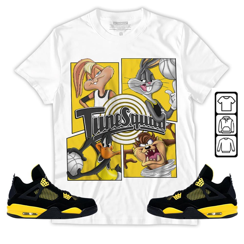 Bunny Tazmanian Basketball Sneaker Shirt Match 2023 Thunder 4s, Jordan Retro 4 Thunder MKO T-Shirt