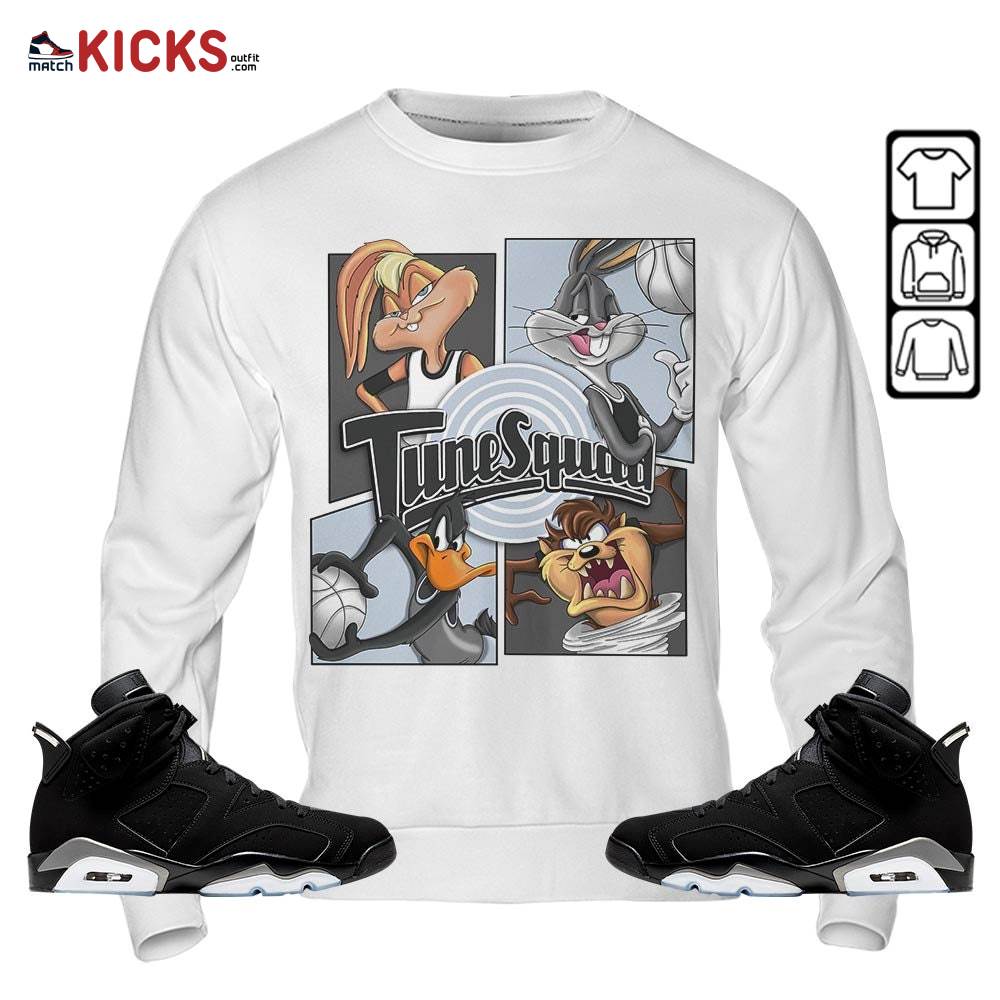 Bunny Tazmanian Basketball Sneaker Shirt Match Black Chrome 6s, Jordan 6 Black Chrome MKO Sweatshirt Bunny Tazmanian Basketball Sneaker Shirt Match Black Chrome 6s, Jordan 6 Black Chrome MKO Sweatshirt