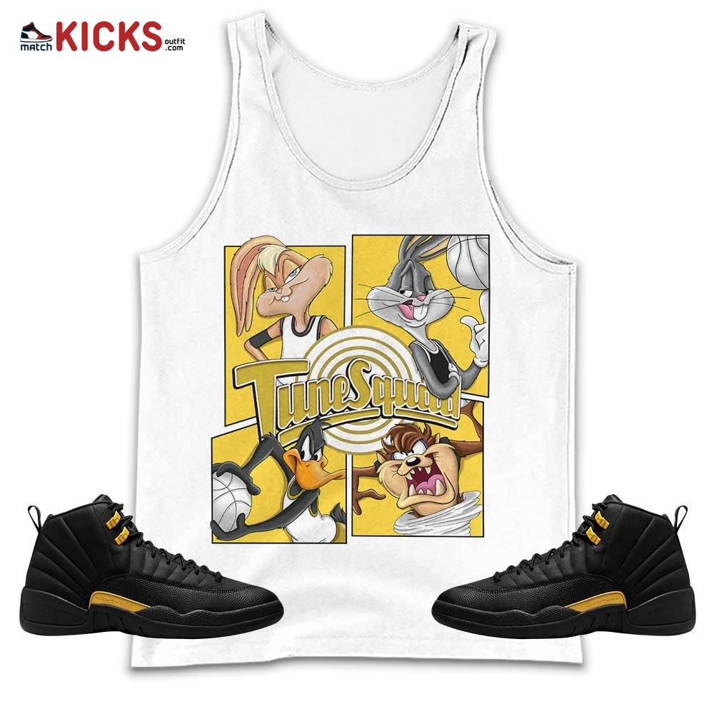Bunny Tazmanian Basketball Sneaker Shirt Match Black Taxi 12s, Jordan 12 Retro Black Taxi MKO Tank Top