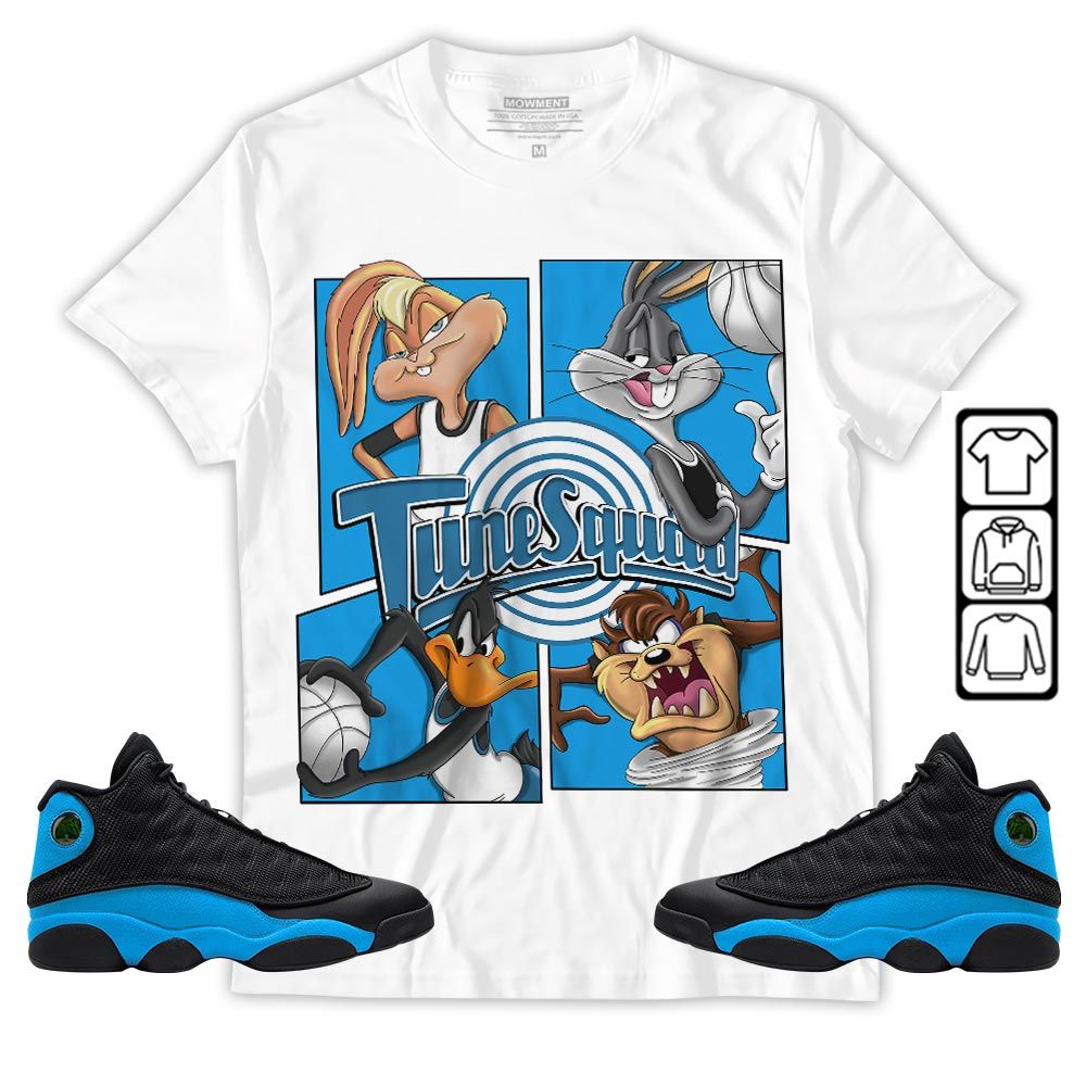 Bunny Tazmanian Basketball Sneaker Shirt Match Black University Blue 13s, Jordan 13 Black University Blue 2022 MKO T-Shirt