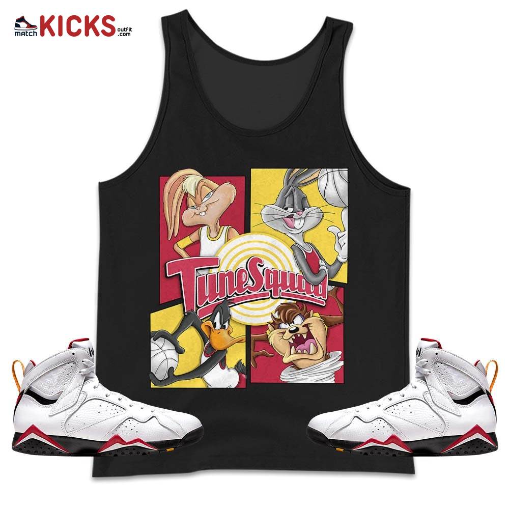 Bunny Tazmanian Basketball Sneaker Shirt Match Cardinal 7s, Jordan 7 Retro Cardinal MKO Tank Top