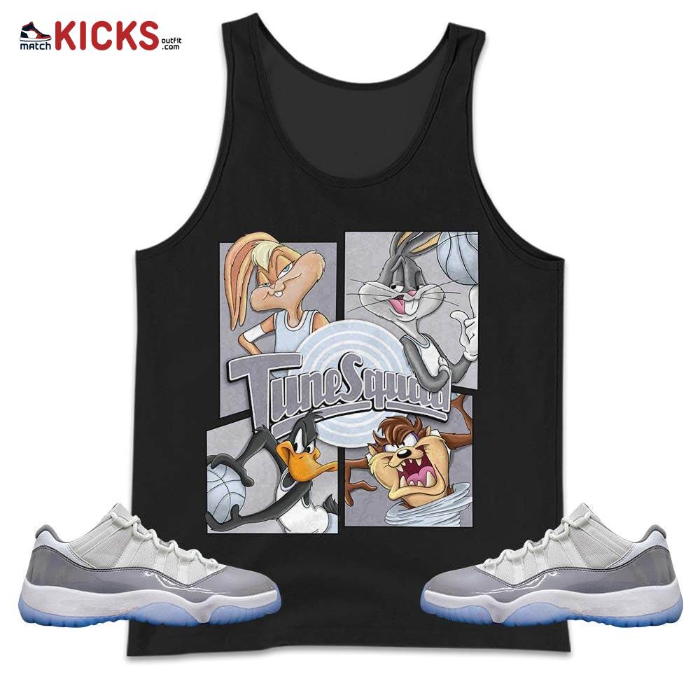 Bunny Tazmanian Basketball Sneaker Shirt Match Cement Grey 11s, Jordan 11 Low Cement Grey MKO Tank Top