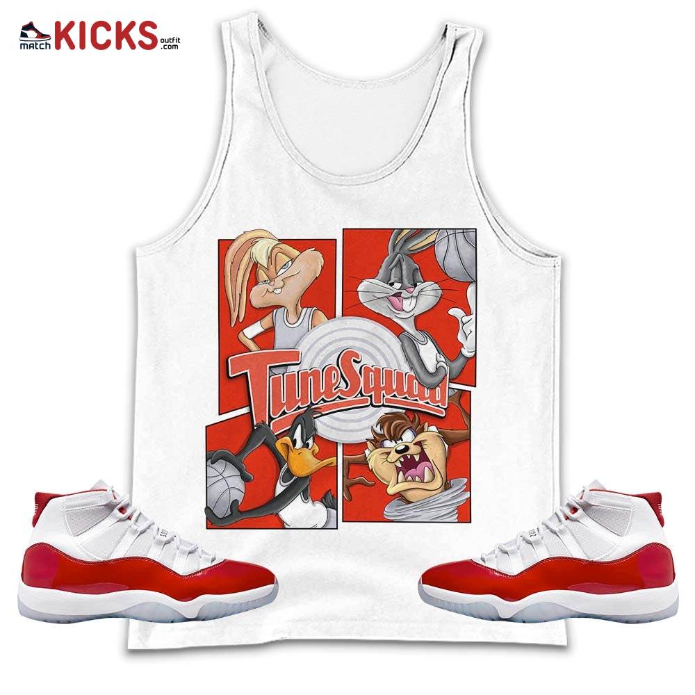 Bunny Tazmanian Basketball Sneaker Shirt Match Cherry 11s, Jordan 11 Retro Cherry MKO Tank Top