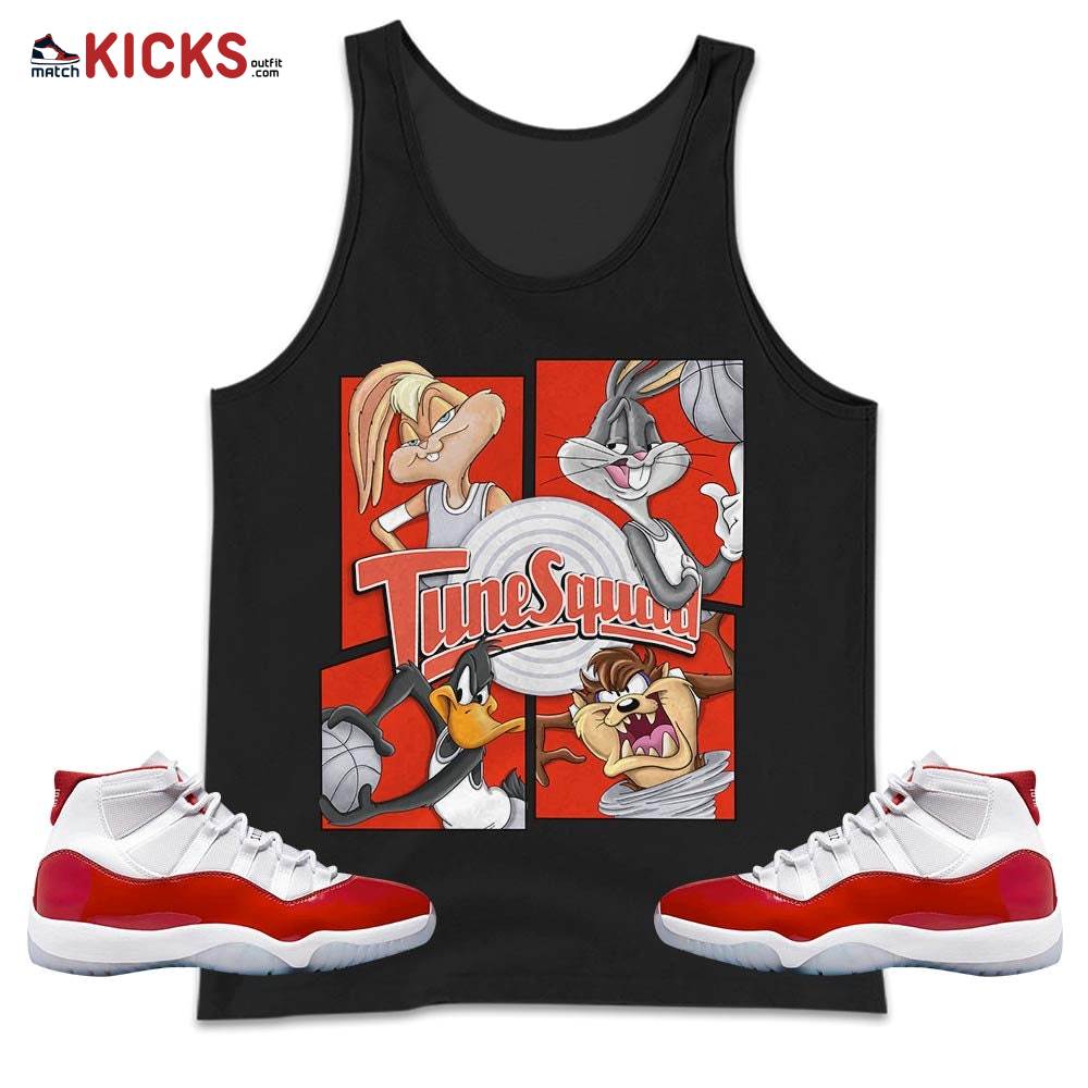 Bunny Tazmanian Basketball Sneaker Shirt Match Cherry 11s, Jordan 11 Retro Cherry MKO Tank Top