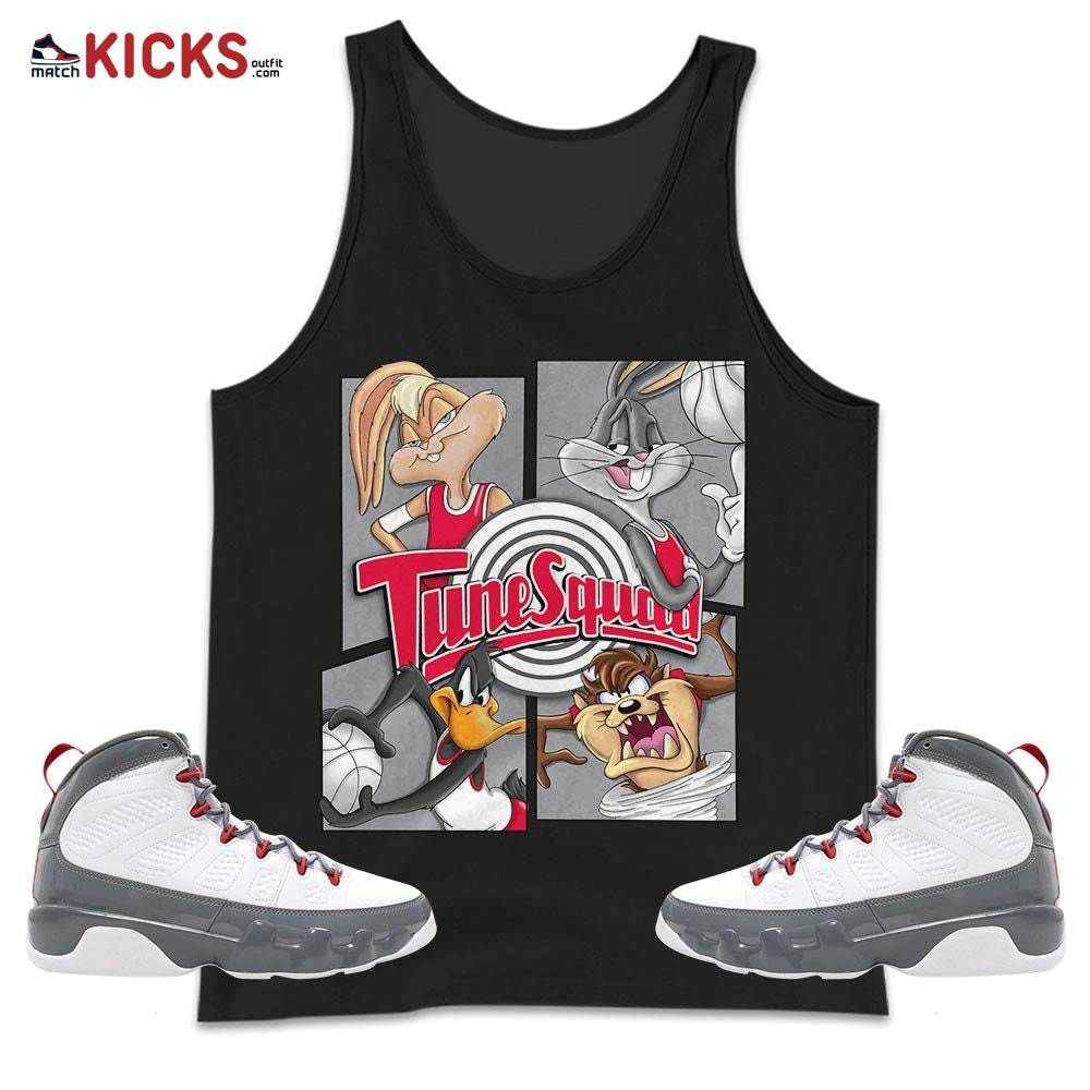 Bunny Tazmanian Basketball Sneaker Shirt Match Fire Red 9s, Jordan 9 Retro Fire Red MKO Tank Top