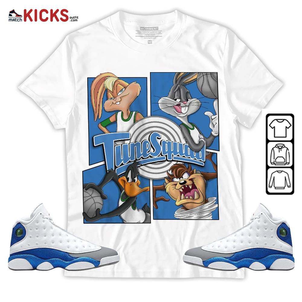 Bunny Tazmanian Basketball Sneaker Shirt Match French Blue 13s, Jordan 13 French Blue MKO Hoodie