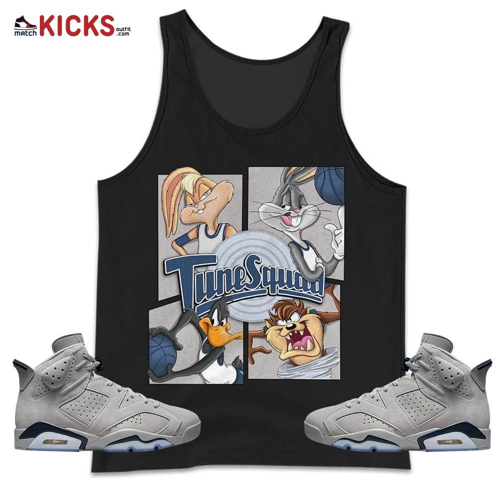 Bunny Tazmanian Basketball Sneaker Shirt Match Georgetown 6s, Jordan 6 Retro Georgetown MKO Tank Top