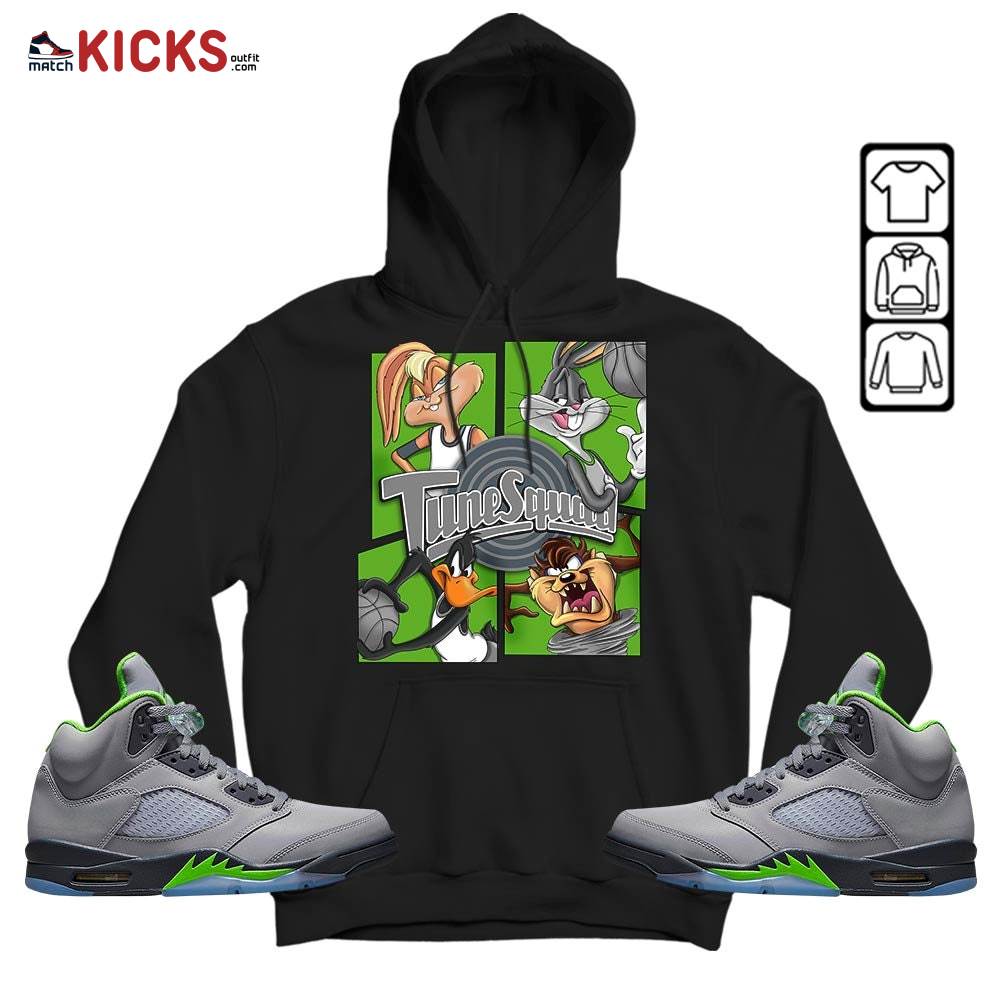 Bunny Tazmanian Basketball Sneaker Shirt Match Green Bean 5s, Jordan 5 Retro Green Bean MKO Hoodie