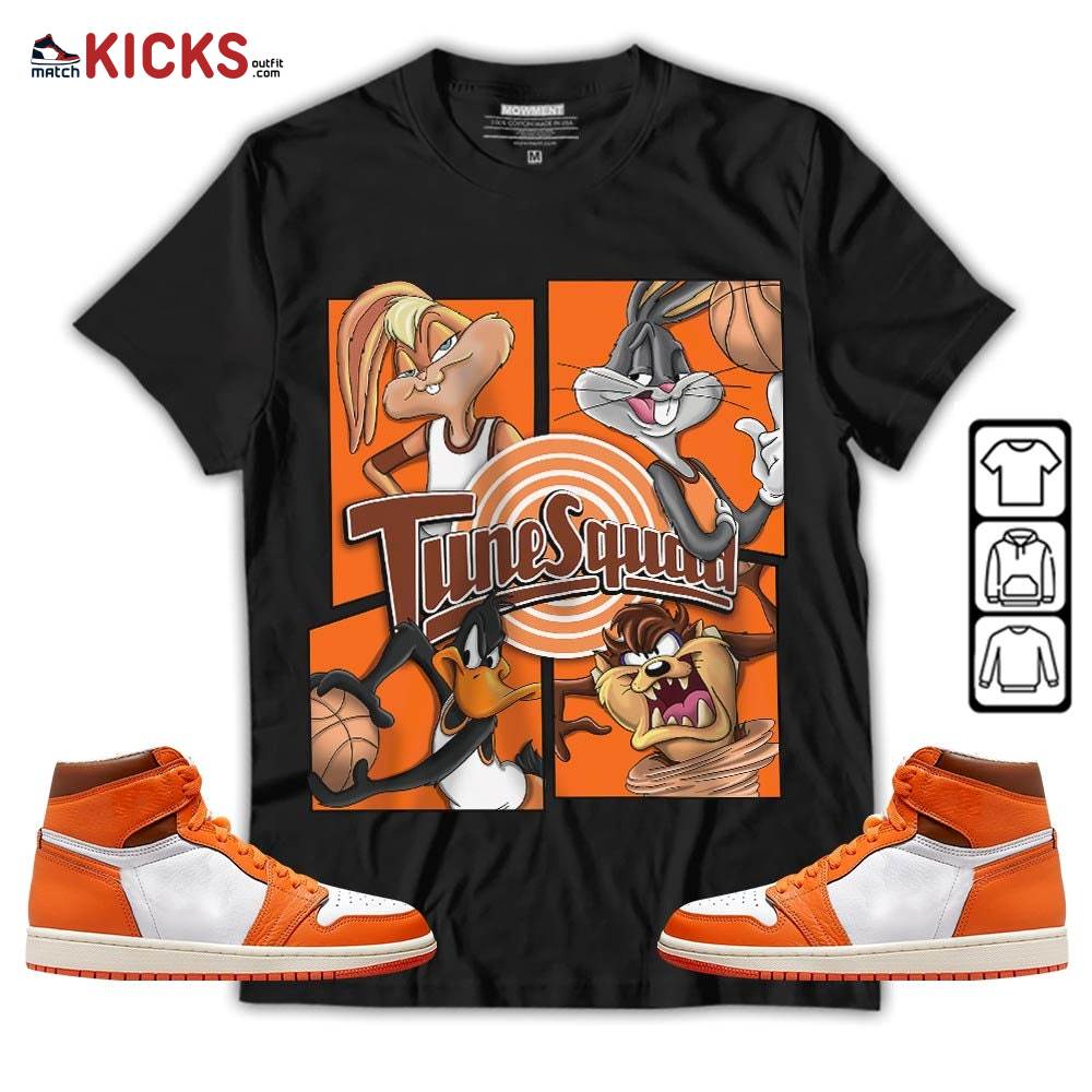 Bunny Tazmanian Basketball Sneaker Shirt Match High OG Starfish 1s, Jordan 1 Retro High OG Starfish MKO T-Shirt