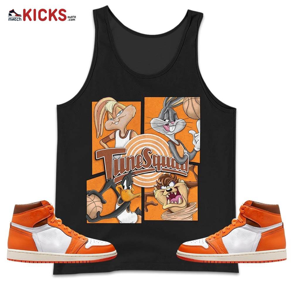 Bunny Tazmanian Basketball Sneaker Shirt Match High OG Starfish 1s, Jordan 1 Retro High OG Starfish MKO Tank Top