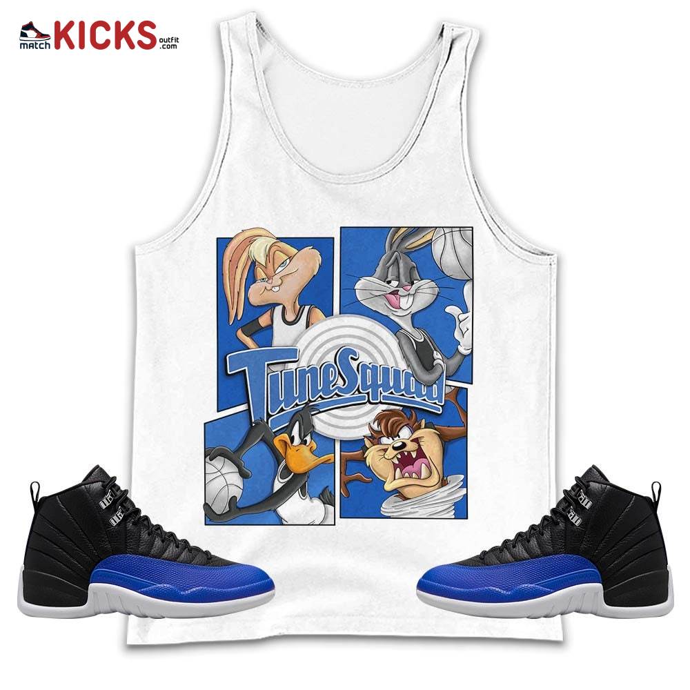 Bunny Tazmanian Basketball Sneaker Shirt Match Hyper Royal 12s, Jordan 12 Hyper Royal MKO Tank Top