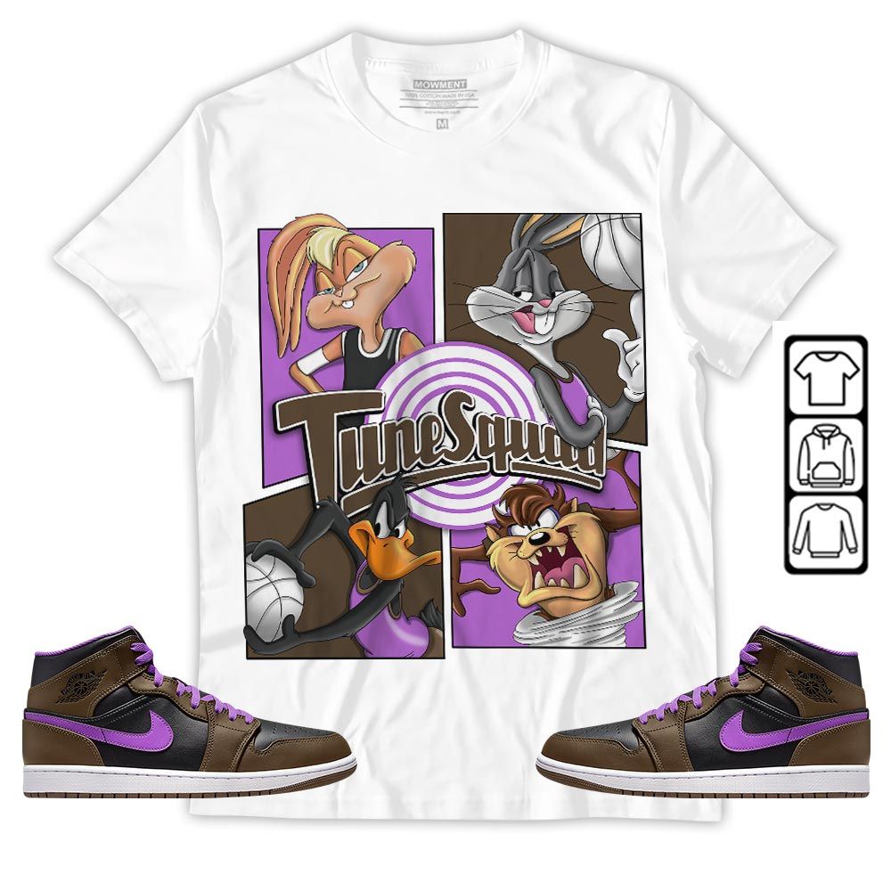 Bunny Tazmanian Basketball Sneaker Shirt Match Jordan 1 Mid Palomino, Jordan 1 Mid Palomino MKO T-Shirt