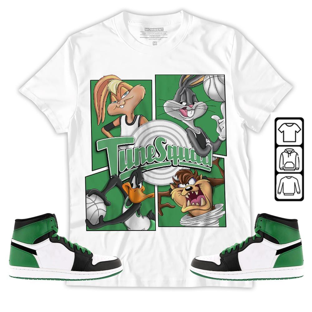 Bunny Tazmanian Basketball Sneaker Shirt Match Lucky Green 1s, Jordan 1 Lucky Green MKO T-Shirt