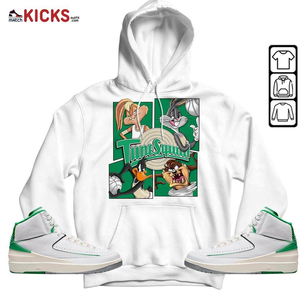 Bunny Tazmanian Basketball Sneaker Shirt Match Lucky Green 2s, Jordan 2 Lucky Green MKO Hoodie