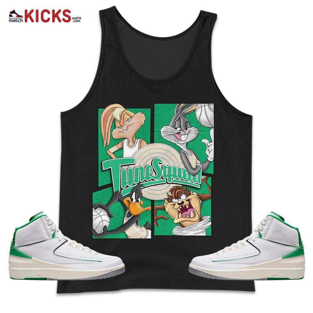 Bunny Tazmanian Basketball Sneaker Shirt Match Lucky Green 2s, Jordan 2 Lucky Green MKO Tank Top