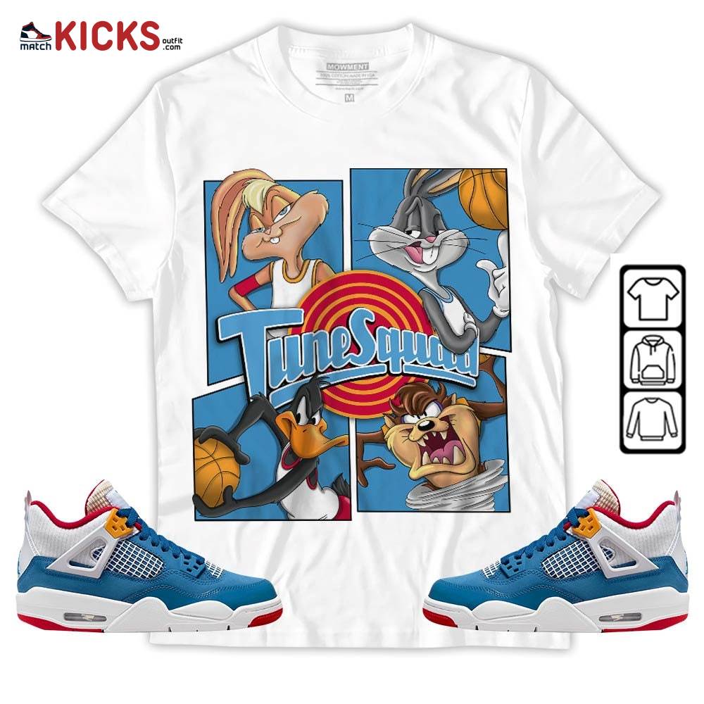 Bunny Tazmanian Basketball Sneaker Shirt Match Messy Room 4s, Jordan 4 GS Messy Room MKO Sweatshirt