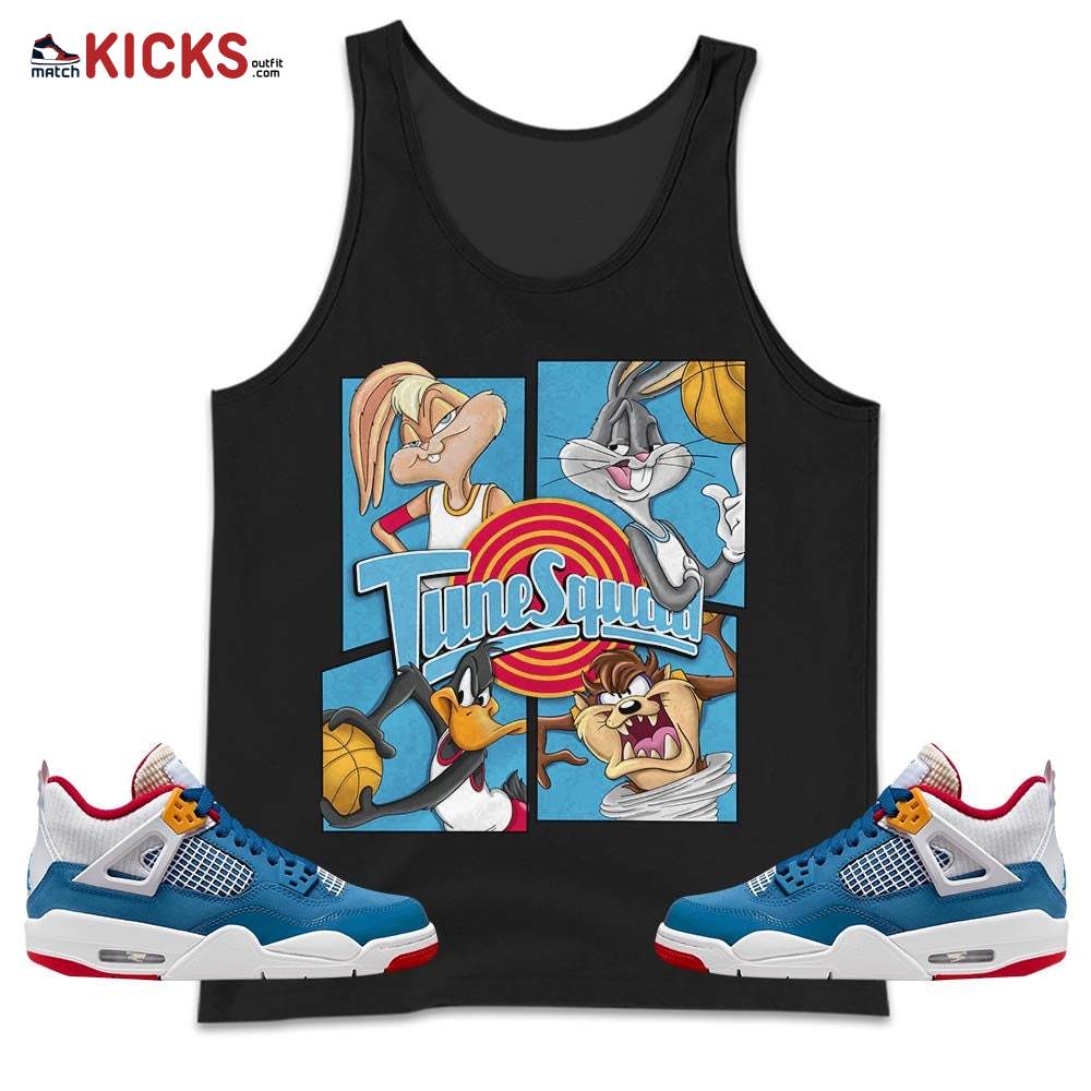 Bunny Tazmanian Basketball Sneaker Shirt Match Messy Room 4s, Jordan 4 GS Messy Room MKO Tank Top