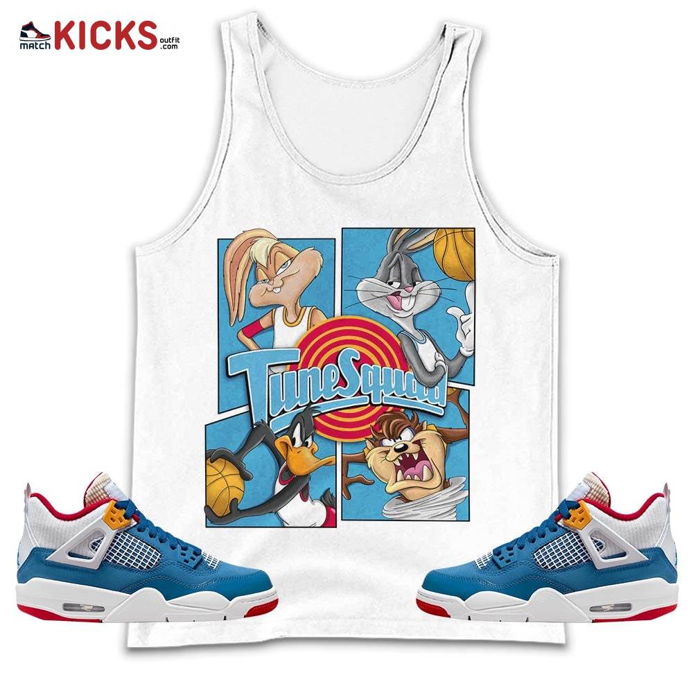 Bunny Tazmanian Basketball Sneaker Shirt Match Messy Room 4s, Jordan 4 GS Messy Room MKO Tank Top