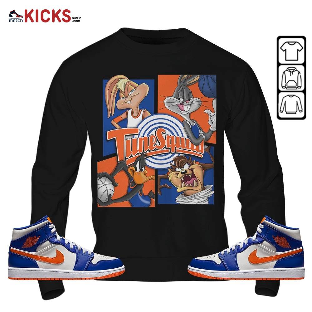 Bunny Tazmanian Basketball Sneaker Shirt Match Mid Knicks 1s, Jordan 1 Mid Knicks MKO Sweatshirt Bunny Tazmanian Basketball Sneaker Shirt Match Mid Knicks 1s, Jordan 1 Mid Knicks MKO Sweatshirt