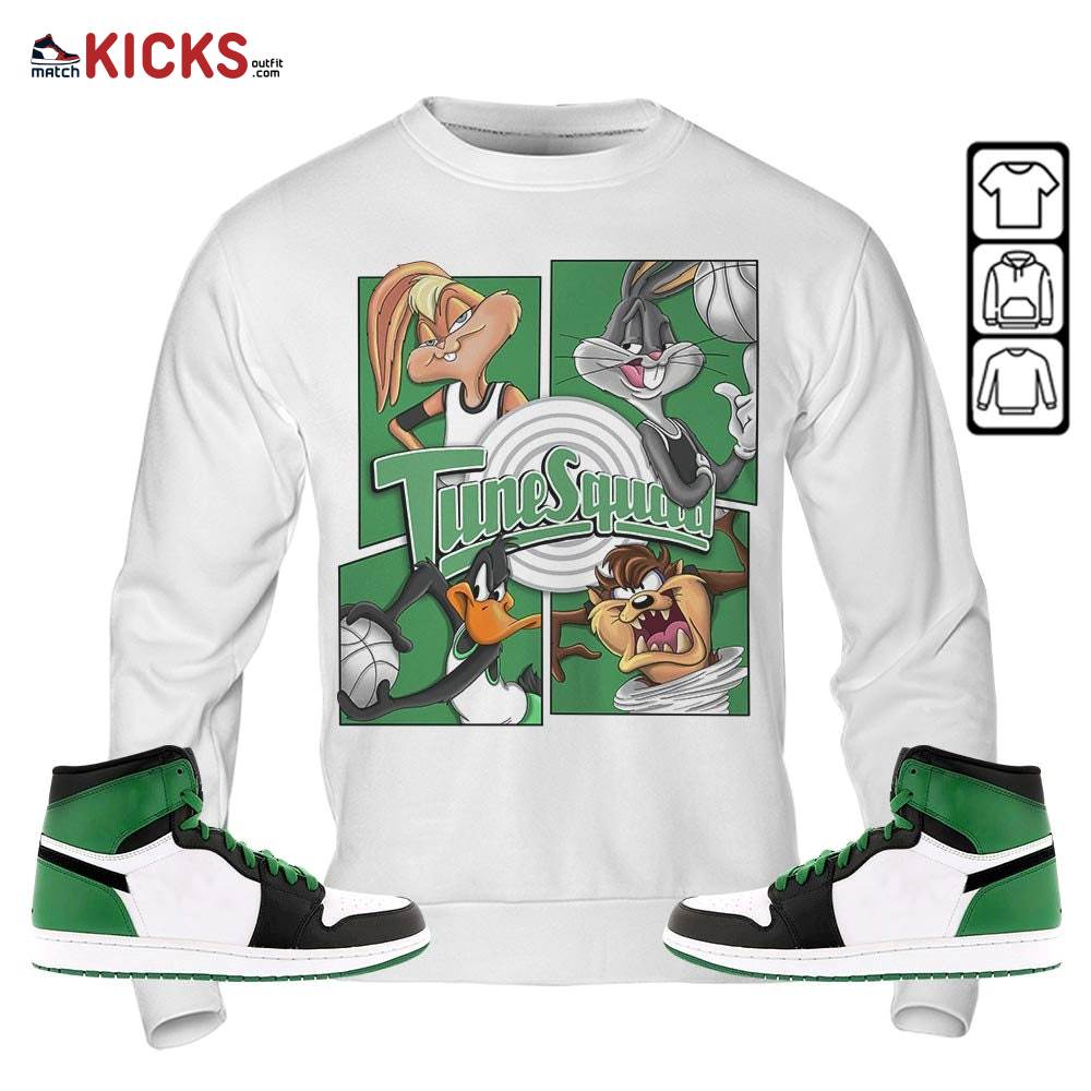 Bunny Tazmanian Basketball Sneaker Shirt Match OG Celtics 1s, Jordan 1 High OG Celtics MKO Sweatshirt Bunny Tazmanian Basketball Sneaker Shirt Match OG Celtics 1s, Jordan 1 High OG Celtics MKO Sweatshirt