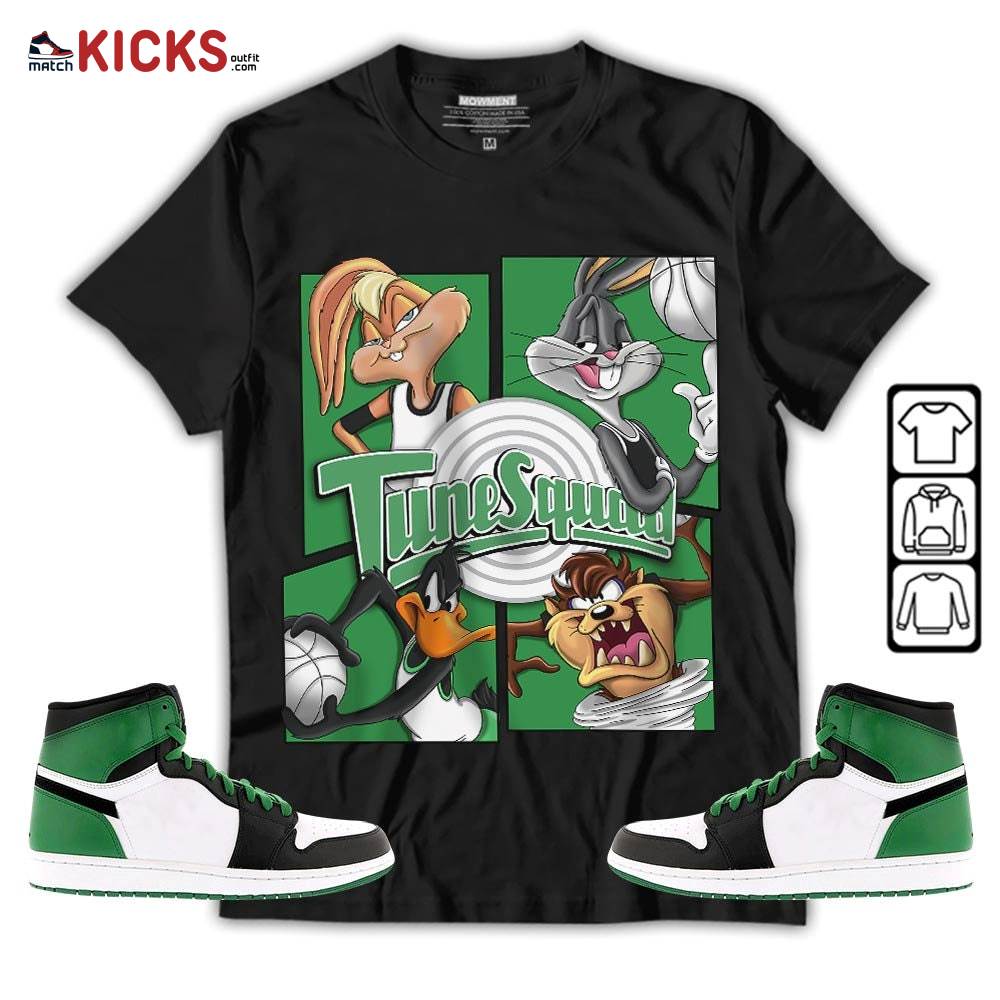 Bunny Tazmanian Basketball Sneaker Shirt Match OG Celtics 1s, Jordan 1 High OG Celtics MKO T-Shirt
