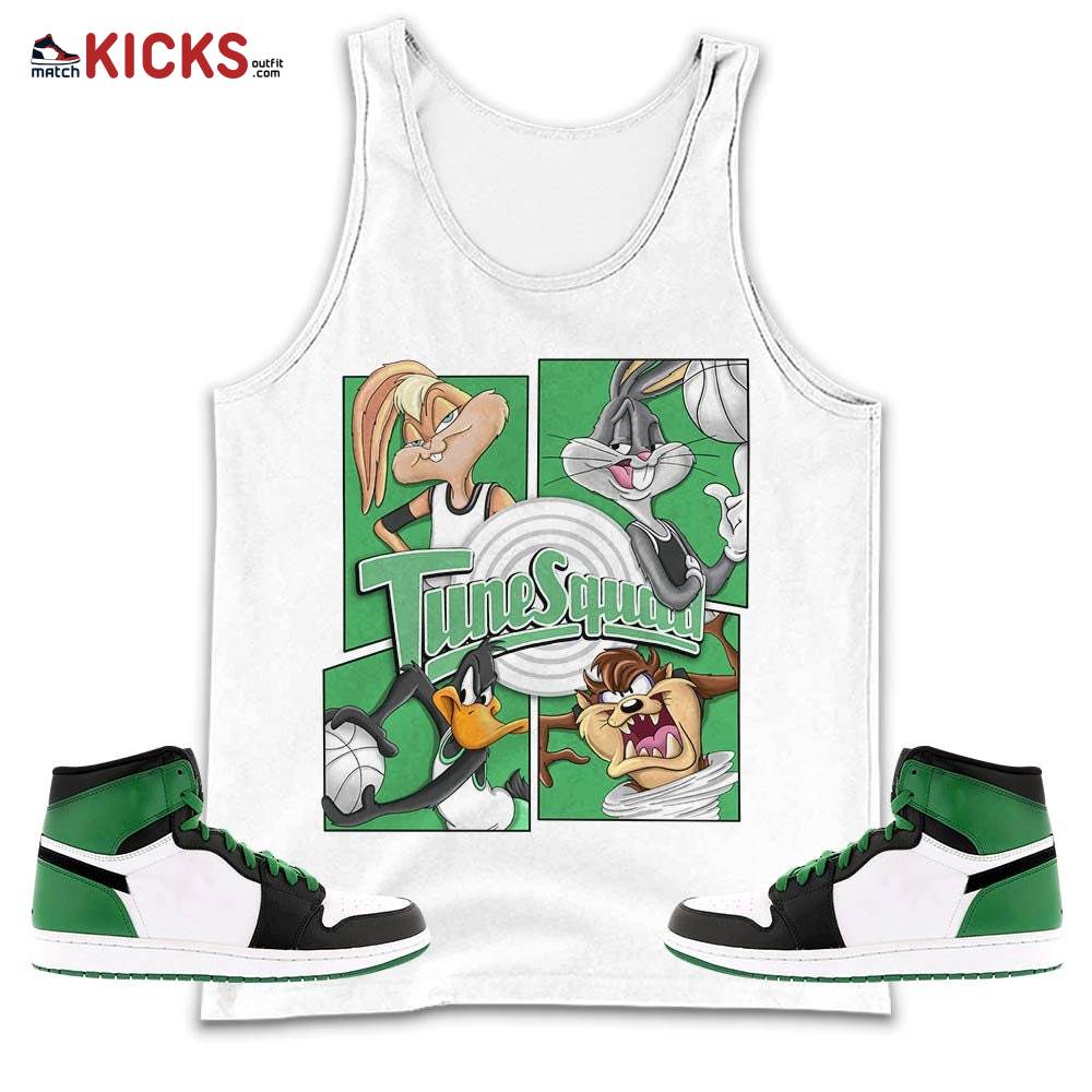 Bunny Tazmanian Basketball Sneaker Shirt Match OG Celtics 1s, Jordan 1 High OG Celtics MKO Tank Top Bunny Tazmanian Basketball Sneaker Shirt Match OG Celtics 1s, Jordan 1 High OG Celtics MKO Tank Top